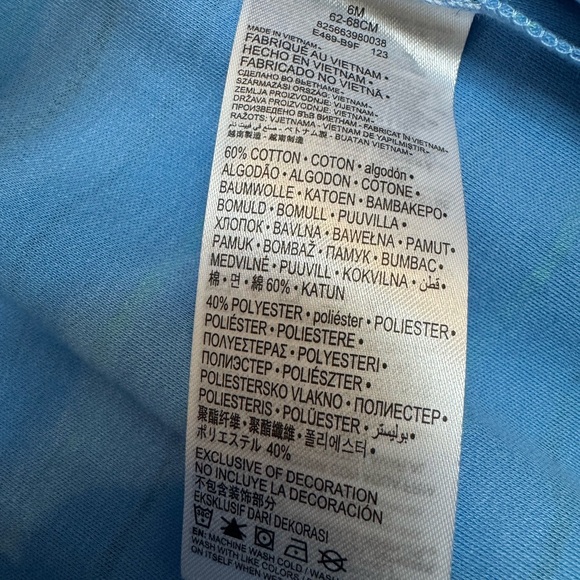 Nike Kids Blue and Black Striped Footie Size 6 Months NWT - Picture 3 of 7